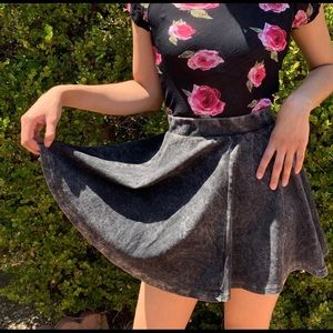TOPSHOP Charcoal Circle Skirt